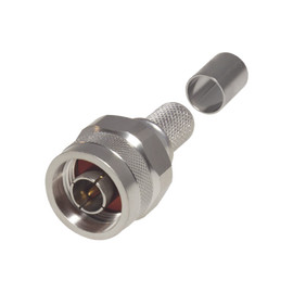 Conector N Macho de PIN Cautivo, Anillo plegable, para cables 9913, LMR-400, CNT-400, RG8/U-SYS, RFLASH-1113, 8214, 7810A.