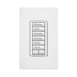 Teclado hibrido seetouch, 6 botones, 2 botones subir/bajar, intensidad 120V/450W, color blanco.