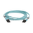 Jumper de Fibra Optica Multimodo 50/125 OM4, LC-LC Duplex, OFNR (Riser), Color Aqua, 3 Metros