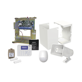 Kit de Alarma con Sensores cableados, Conexión IP con App PIMALINK3.0 Gratis!
