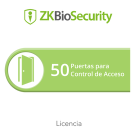 Licencia para ZKBiosecurity permite gestionar hasta 50 puertas para control de acceso