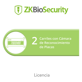 Licencia para ZKBiosecurity para modulo de estacionamiento de 2 carriles con camara de reconocimiento de placas