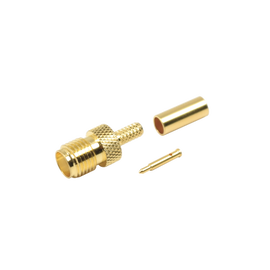 Conector SMA Hembra Inverso de anillo plegable para cable RG-174/U, BELDEN 8216.