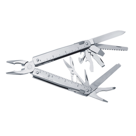 SwissTool - Multiherramienta tipo Navaja de Acero Inoxidable con Pinza y Funda de Nylon