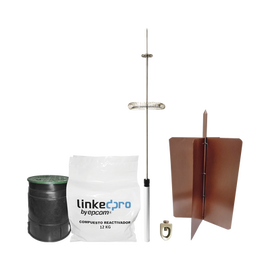 Kit pararrayo LinkedPro básico. Ideal para la protección de mástiles y postes.