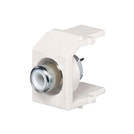 Conector RCA Tipo Keystone, con RCA para Soldar Color Blanco y Módulo Marfil Conector RCA Tipo Keystone, con RCA para Soldar Color Blanco y Módulo Marfil