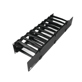 Organizador de Cable Horizontal RouteIT, Sencillo, Para Rack de 19in, 6in de profundidad, 2UR
