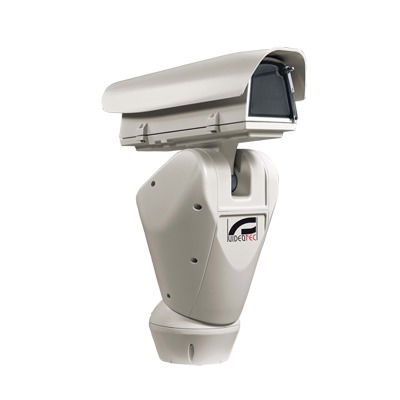 Cámara IP PTZ Punta de Poste con 18X de Zoom, 2 Megapixeles,  con Limpia Parabrisas para Exterior. 24Vca