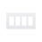 Placa de pared 4 espacios, color blanco, para atenuador (dimmer), switch ó control remoto PICO inalámbrico