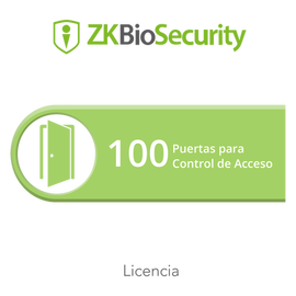Licencia para ZKBiosecurity permite gestionar hasta 100 puertas para control de acceso