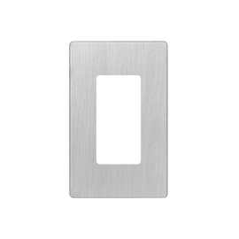 Placa de pared 1 espacio, diseño tipo metálico, para atenuador (dimmer), apagador ó control remoto inalámbrico LUTRON.