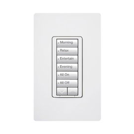 Teclado hibrido seetouch, 6 botones, 2 botones subir/bajar, intensidad 120V/450W, color blanco.