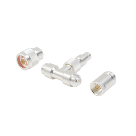 Adaptador UNIDAPT en T capacitiva, muestreador de BNC Hembra a 2 UNIDAPTs: N Macho y N Hembra.
