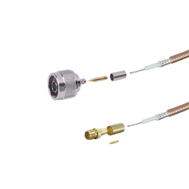 Jumper de 100 cm tipo RG-142/U con conectores N Macho y SMA Hembra Inverso (Hasta 8 GHz).