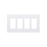 Placa de pared 4 espacios, color blanco, para atenuador (dimmer), switch ó control remoto PICO inalámbrico