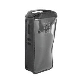 Funda Reforzada de piel con frente transparente para radios TK2312 / TK3312K.