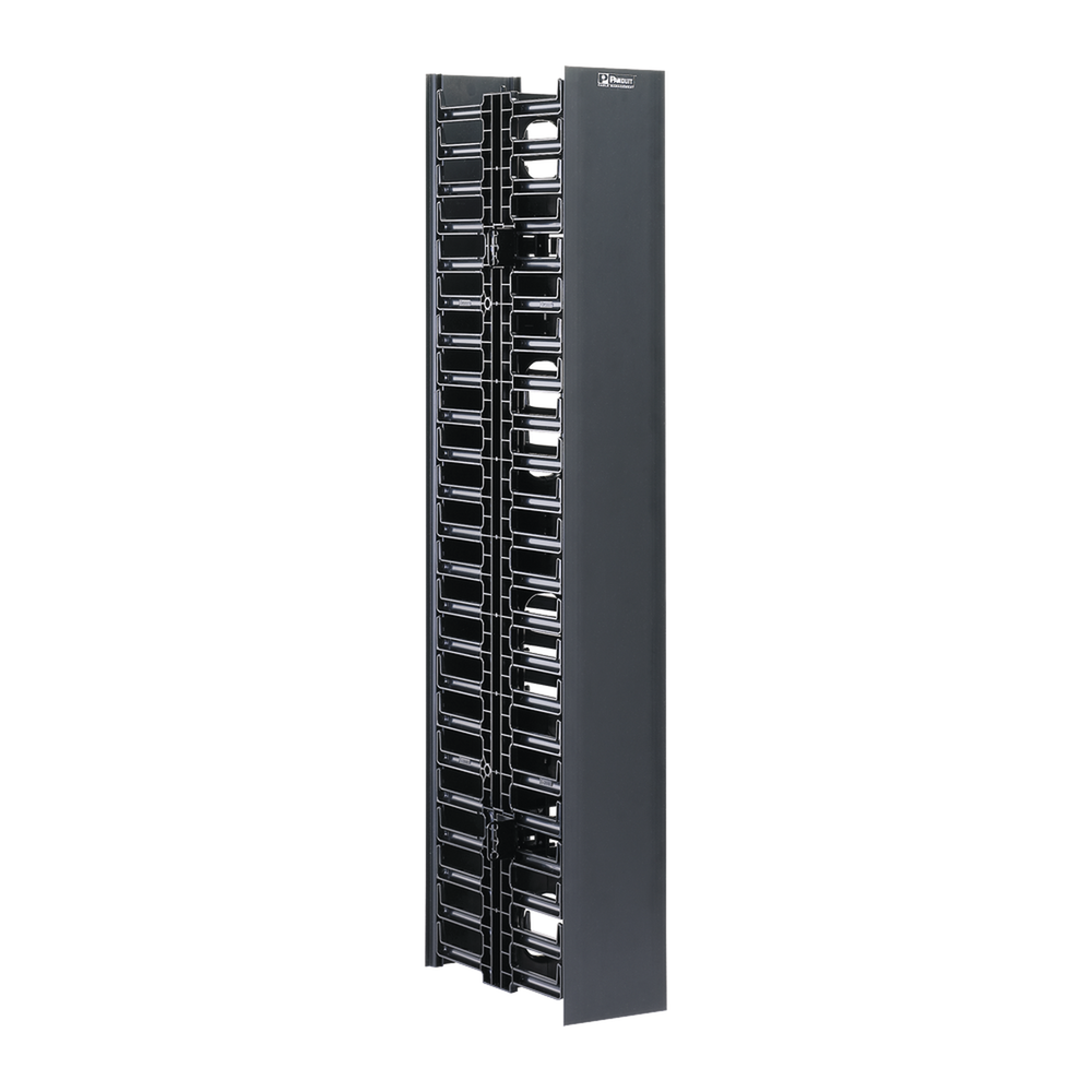 Organizador Vertical Doble NetRunner, para Rack Abierto de 45 Unidades, 6.7in de Ancho, Color Negro