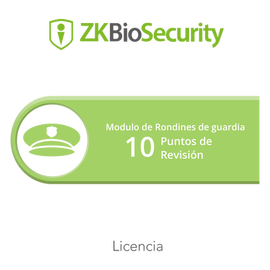 Licencia para ZKBiosecurity para modulo de rondines de guardia hasta 10 puntos de revision