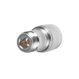 Adaptador en Línea, de Conector N Hembra Inverso a N Macho, Níquel/ Oro/ Teflón.
