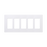 Placa de pared 5 espacios, para atenuador (dimmer), switch ó control remoto PICO inalámbrico
