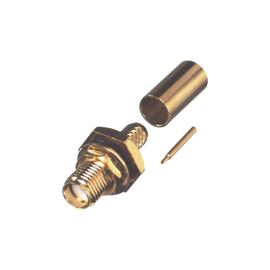 Conector SMA Hembra Inverso / Chasis en D Plano, Anillo Plegable / Cable RG-142/U.