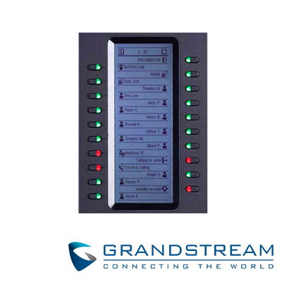 MODULO DE EXPANSION GRANDSTREAM GXP2200-EXT, 20 BOTONES PROGRAMABLES DUAL COLOR LED, PANTALLA LCD 128x384, MEMORIA DE 40 REGISTROS EN 2 PAGINAS. COMPATIBLE CON GXP2140, GXP2170 Y GXV3240. MODULO DE EXPANSION GRANDSTREAM GXP2200-EXT, 20 BOTONES PROGRAMABLES DUAL COLOR LED, PANTALLA LCD 128x384, MEMORIA DE 40 REGISTROS EN 2 PAGINAS. COMPATIBLE CON GXP2140, GXP2170 Y GXV3240.