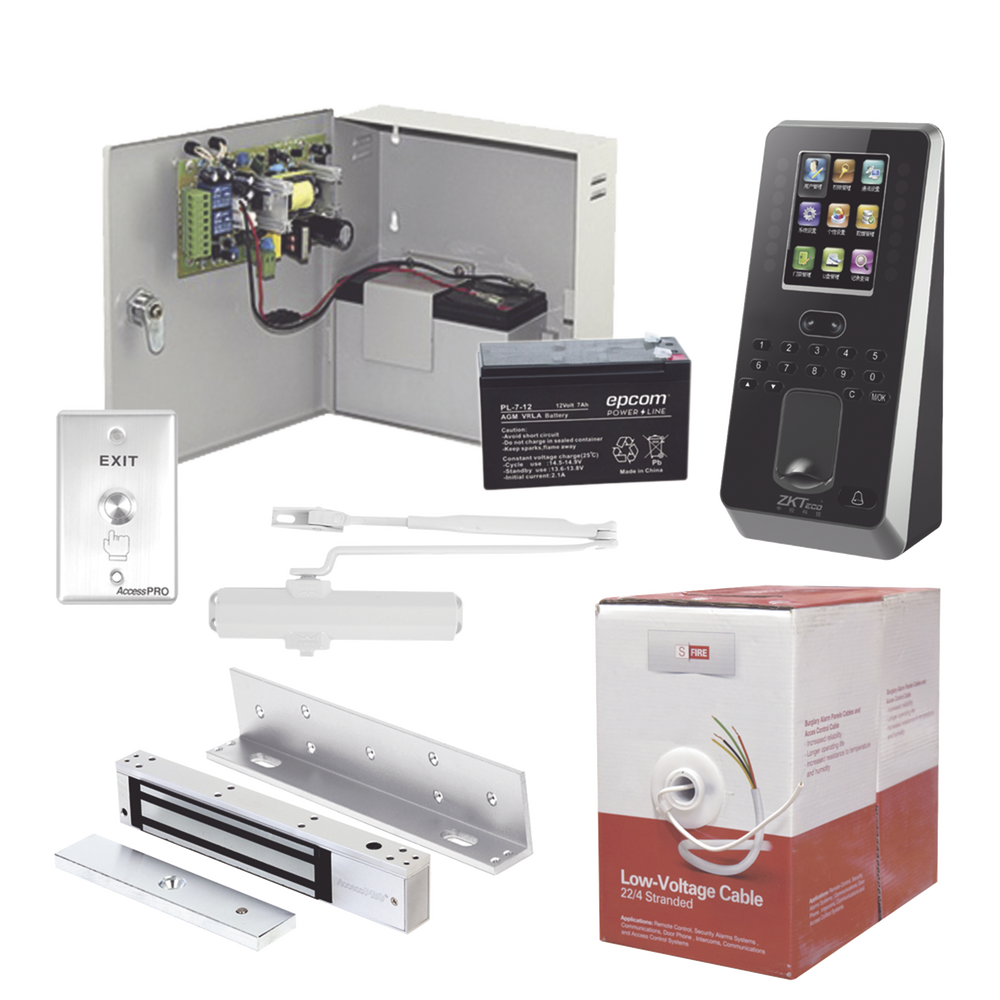 Complete Access Control and Biometric reader. Suplied with gray reel cable.