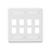Placa de Pared Doble Modular 10G MAX de 8 Salidas, Color Blanco