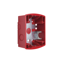 Red surface mount back box for wall installations
