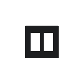 Placa de pared 2 espacio, para atenuador (dimmer), switch ó control remoto PICO inalámbrico.