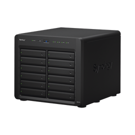 Servidor NAS de escritorio con 12 bahías / Expansible a 24 bahías / Hasta 368 TB / 4GB de RAM