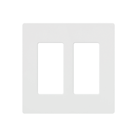 Placa de pared 2 espacios, para atenuador (dimmer), apagador ó control remoto inalámbrico LUTRON.