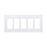 Placa de pared 5 espacios, para atenuador (dimmer), switch ó control remoto PICO inalámbrico