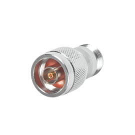 Adaptador en Línea, de Conector N Macho Inverso a N Hembra, Níquel/ Oro/ Teflón.