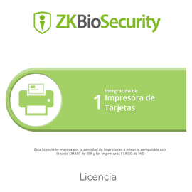 Licencia para ZKBiosecurity para integracion de 1 impresora de tarjetas
