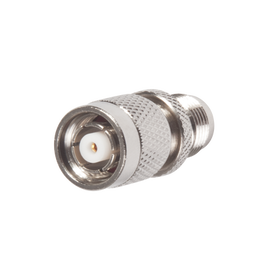 Adaptador en Línea, de Conector TNC Macho Inverso a TNC Hembra, Nquel/ Oro/ Teflón.