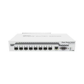 (CRS309-1G-8S+IN) Switch administrable Sistema Operativo Dual, puerto 1G Rj45, 8 puertos 10G SFP+ para Escritorio