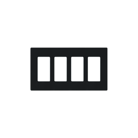 Placa de pared 4 espacio, para atenuador (dimmer), switch ó control remoto PICO inalámbrico.