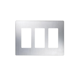 Placa de pared 3 espacio, para atenuador (dimmer), switch ó control remoto PICO inalámbrico.