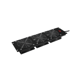 Kit de 3 Ventiladores para Montaje en Rack de 19 in, Alimentación 120 Vca con Plug NEMA 5-15P, 3 UR, Color Negro