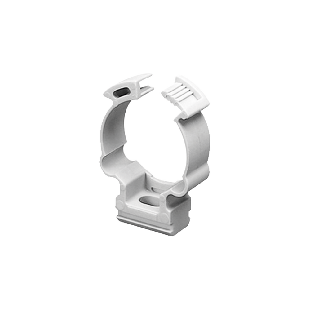 Soporte de collar (Abrazadera), PVC Auto-extinguible, cerrado para tubería de 40 mm