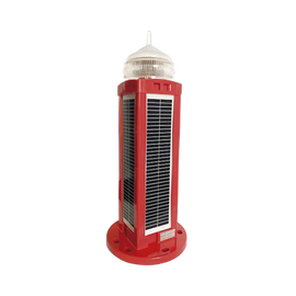 Lámpara de Obstrucción Tipo L-810, LED con Panel Solar, 100 % autónoma. No requiere energía externa.