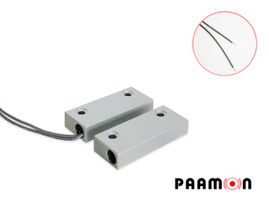 CONTACTO MAGNETICO PAAMON PM-MGN41 ALAMBRICO/ METALICO/ IDEAL PARA PUERTAS DE METAL/ USO COMERCIAL O INDUSTRIAL/ SALIDA DE ALARMA NC/ COMPATIBLE CON CUALQUIER SISTEMA DE ALARMA