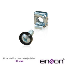 KIT DE TORNILLOS Y TUERCAS ENJAULADAS ENSON ENS-RT100 100PZA COMPATIBLES CON RACKS Y GABINETES DE LA MARCA ENSON BELDEN Y GABINETES DE LA MARCA JAGUAR KIT DE TORNILLOS Y TUERCAS ENJAULADAS ENSON ENS-RT100 100PZA COMPATIBLES CON RACKS Y GABINETES DE LA MARCA ENSON BELDEN Y GABINETES DE LA MARCA JAGUAR