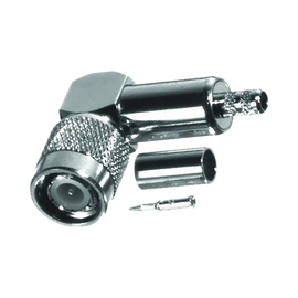 Conector TNC Macho en Ángulo Recto para Cable RG-58/U, Niquel /Oro /Teflón.​