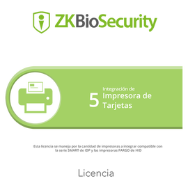 Licencia para ZKBiosecurity para integracion de 5 impresoras de tarjetas