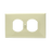 Placa de plástico para contacto dúplex color marfil.