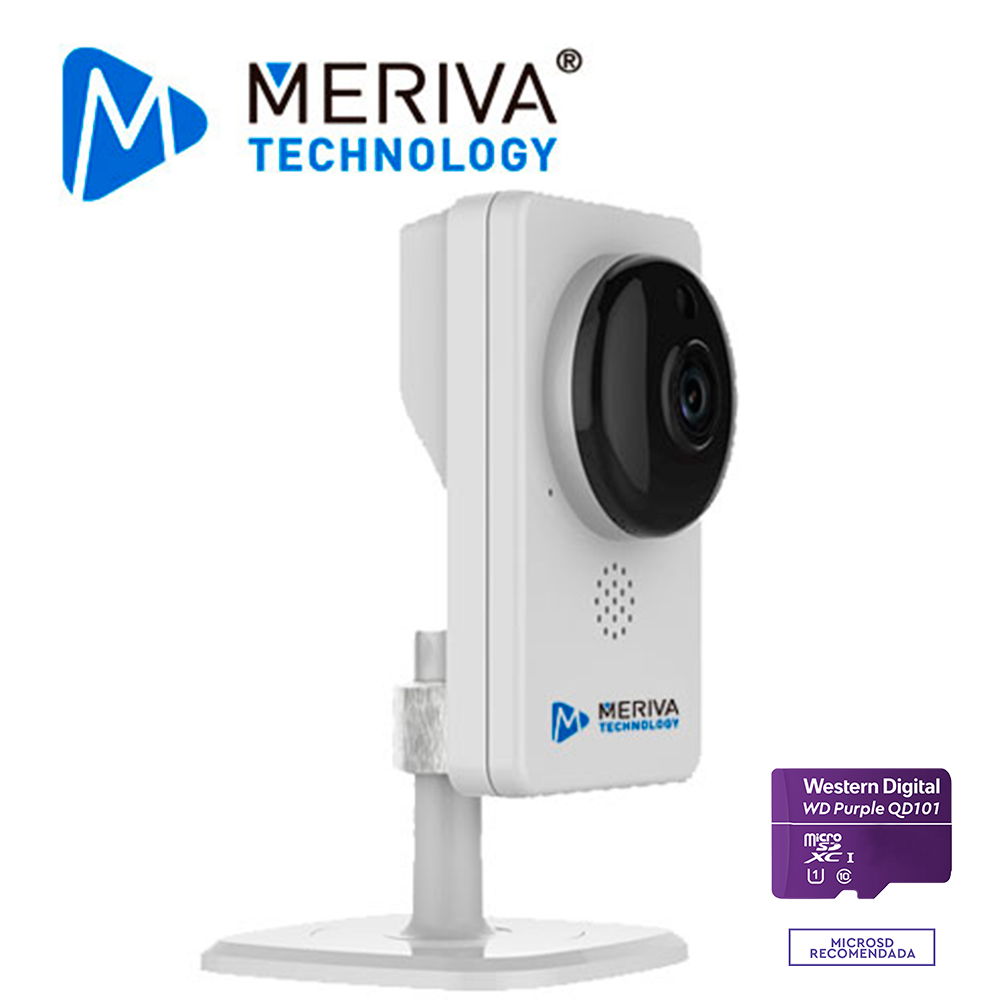 CAMARA SMART HOME MERIVA TECHNOLOGY MC60S / 1080P-2MP / H.264 / 2.4MM PANORAMICA 180° / 10M IR / SLOT MICRO SD / AUDIO BI DIRECCIONAL / WI-FI / P2P / CLOUD / 5 VDC CAMARA SMART HOME MERIVA TECHNOLOGY MC60S / 1080P-2MP / H.264 / 2.4MM PANORAMICA 180° / 10M IR / SLOT MICRO SD / AUDIO BI DIRECCIONAL / WI-FI / P2P / CLOUD / 5 VDC