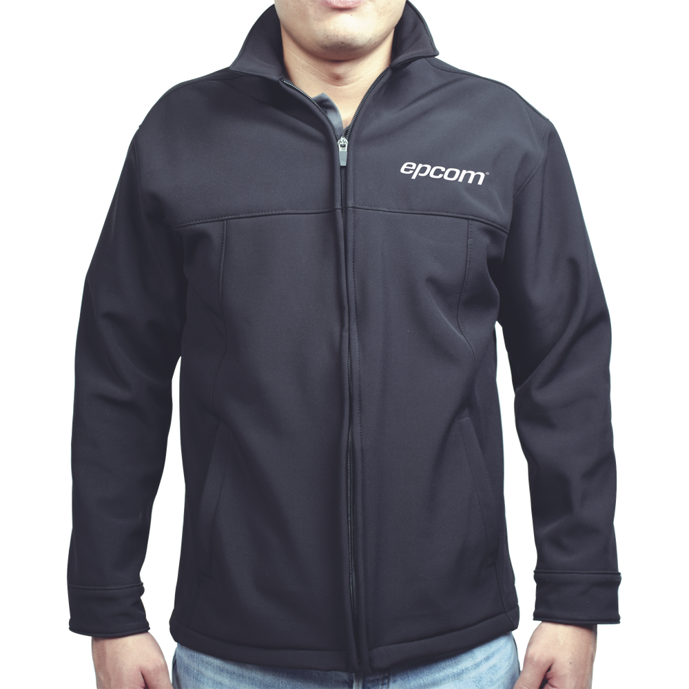 Elegante Chamarra para Caballero Color Negro Fabricada en Poliéster Dry Fit Impermeable