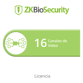 Licencia para ZKBiosecurity para modulo de video hasta 16 canales de video
